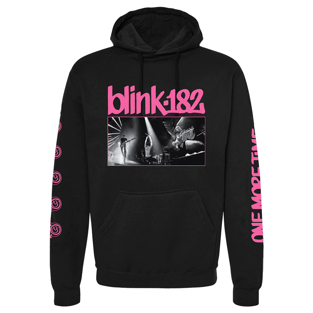 ONE MORE TIME Photo Pullover Hoodie – Black